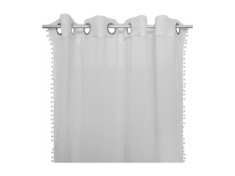 Rideau Voilage à Œillets Enfant "Jyo" 140x240cm Gris