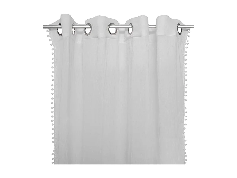 Rideau Voilage à Œillets Enfant "Jyo" 140x240cm Gris