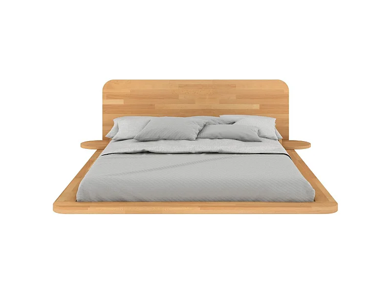 Łóżko lewitujące bukowe JAPANDIC / 180x200, kolor naturalny