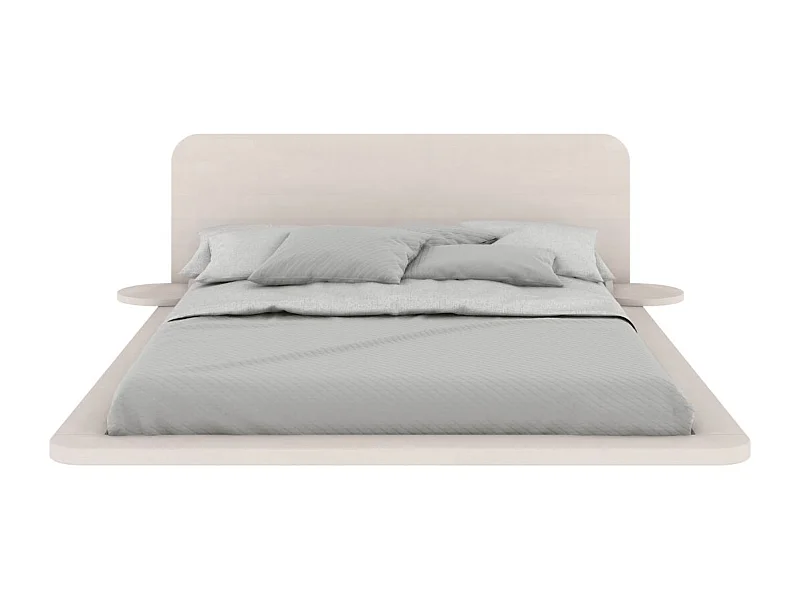 Łóżko lewitujące bukowe JAPANDIC / 180x200, kolor biały