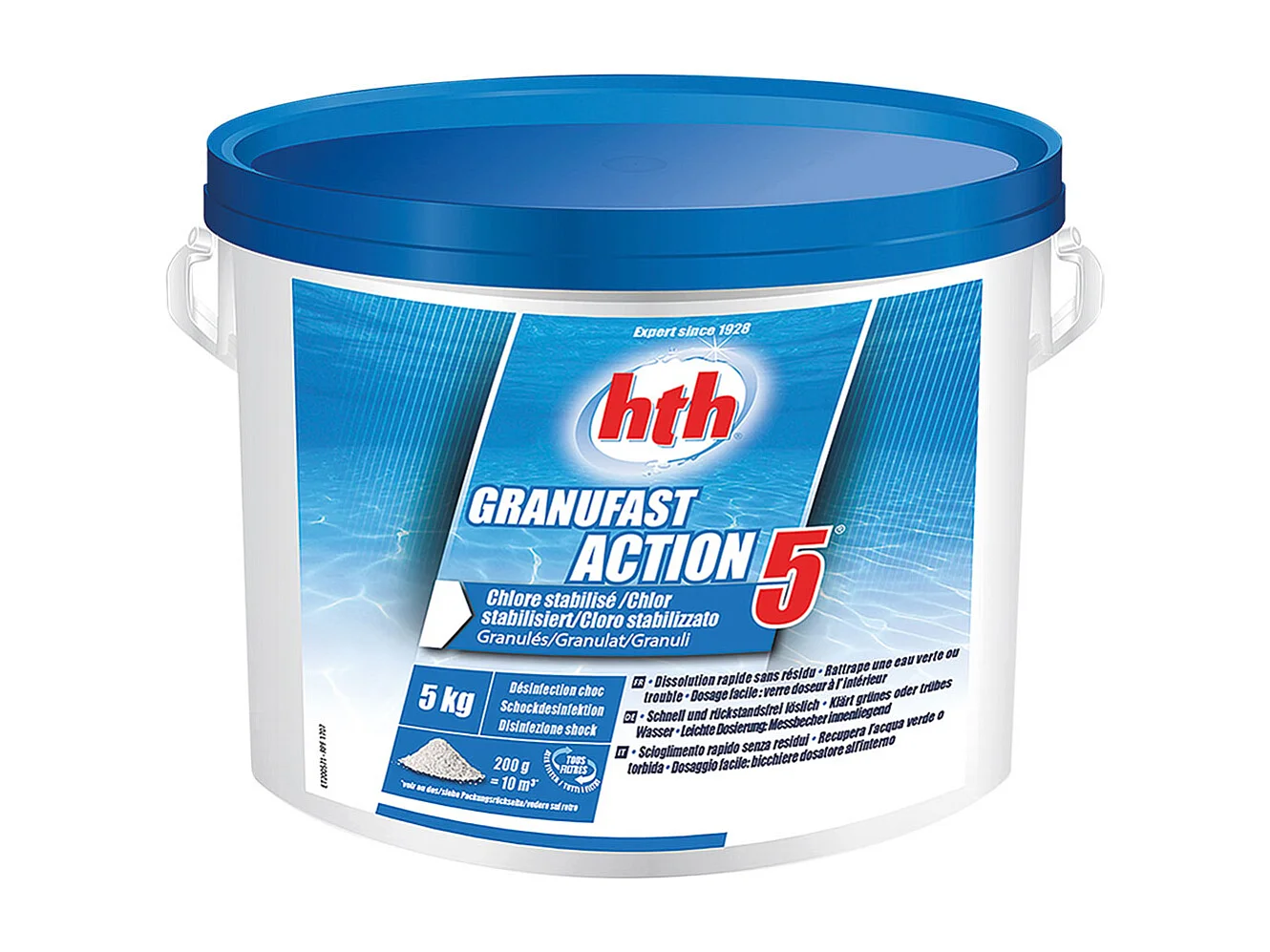 Chlore choc multifonction Granufast 5 actions 5 kg - HTH