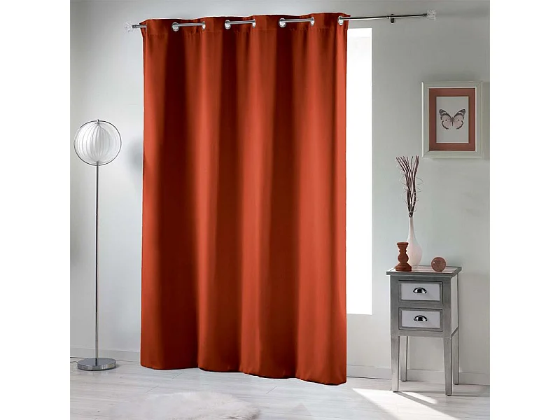 Rideau Occultant "Occult" 135x280cm Terracotta