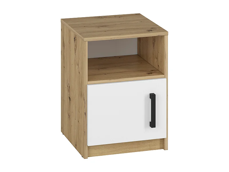 NACHTKONSOLE Fini Artisan Eiche / weiß 40 / 42 / 55cm