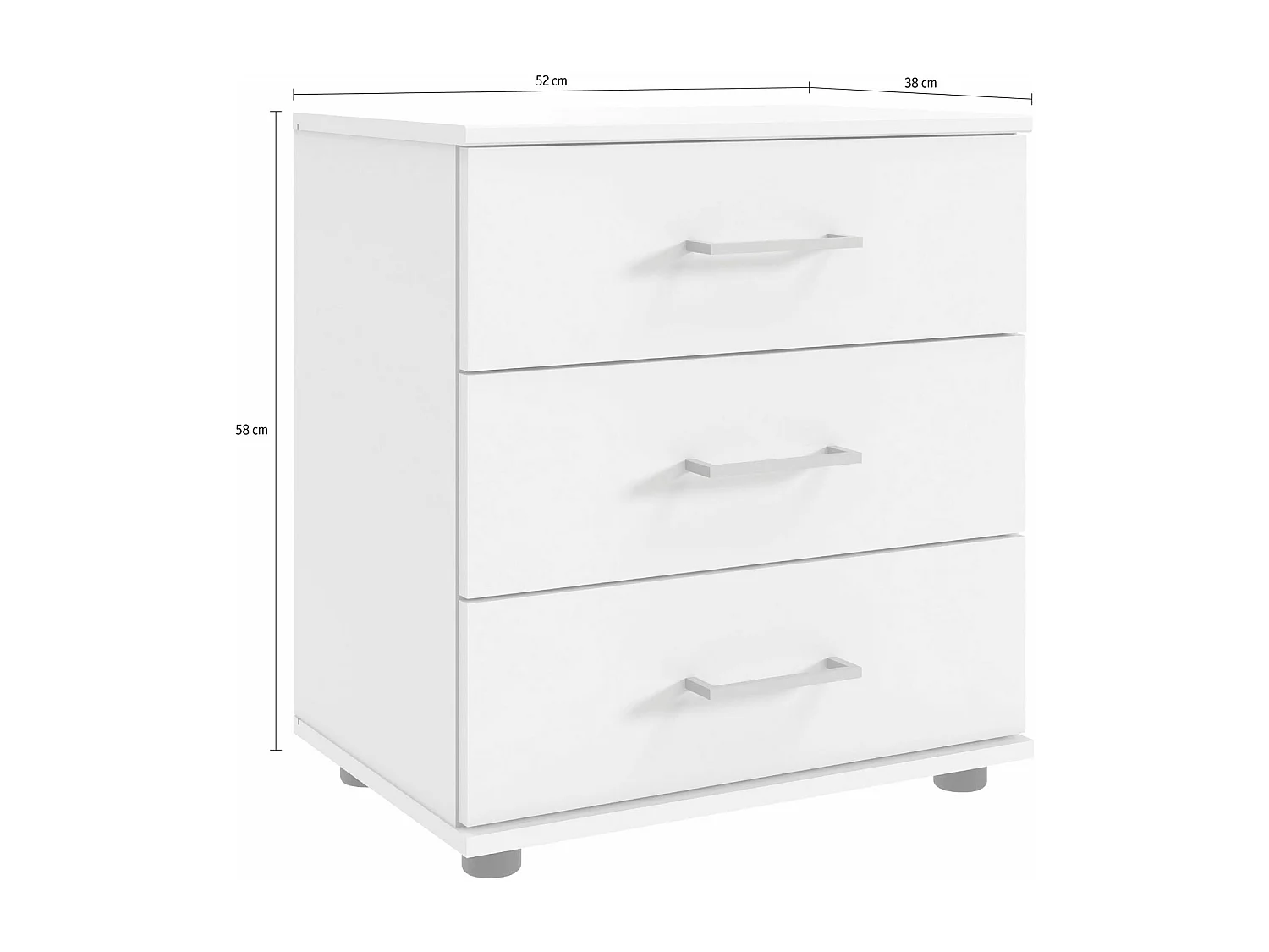 NACHTKONSOLE Taiga Eiche sägerau / graphit 52 / 38 / 58cm