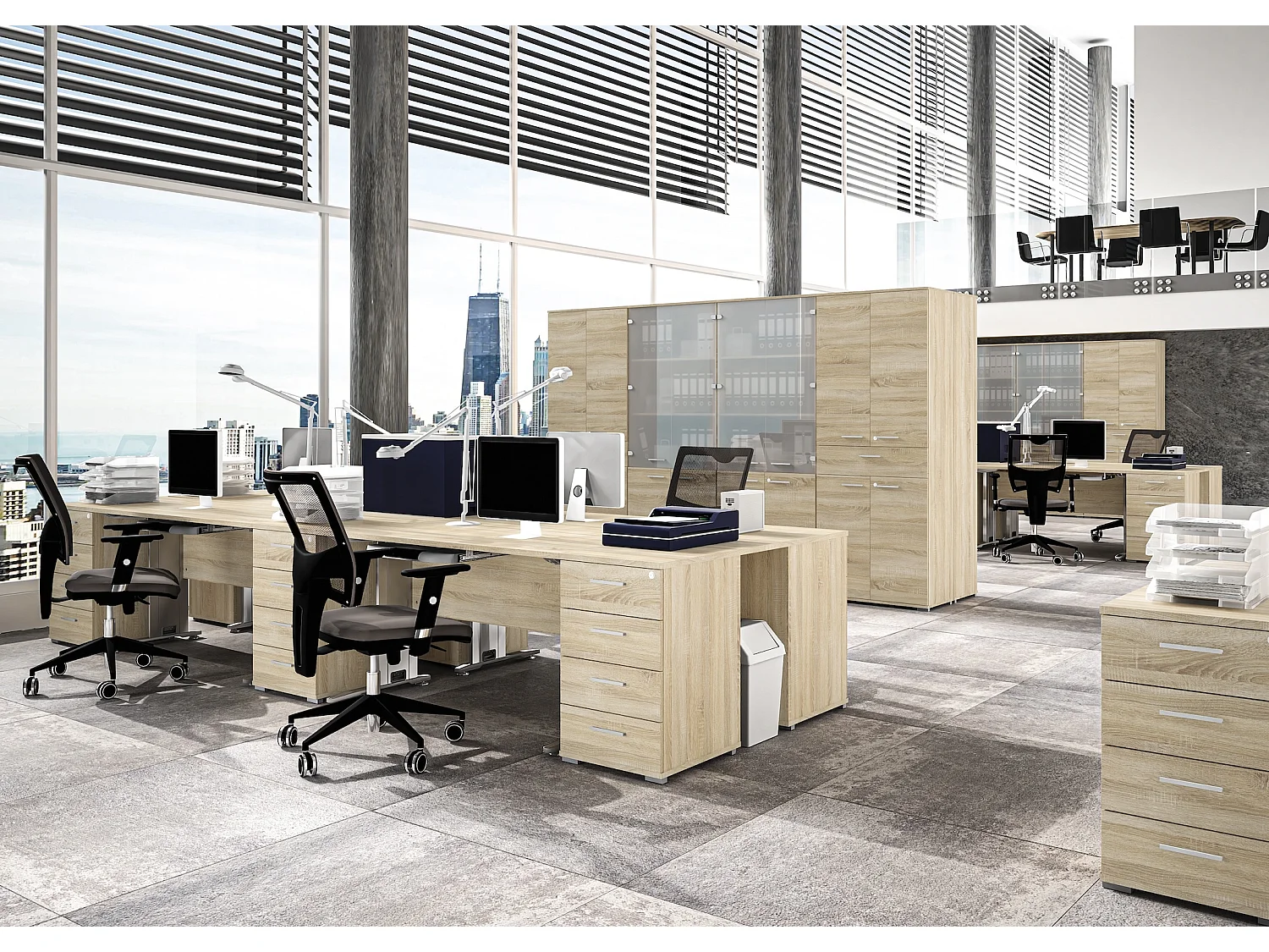 BÜCHERREGAL Optimal Sonoma Eiche hell 43 / 41 / 204cm