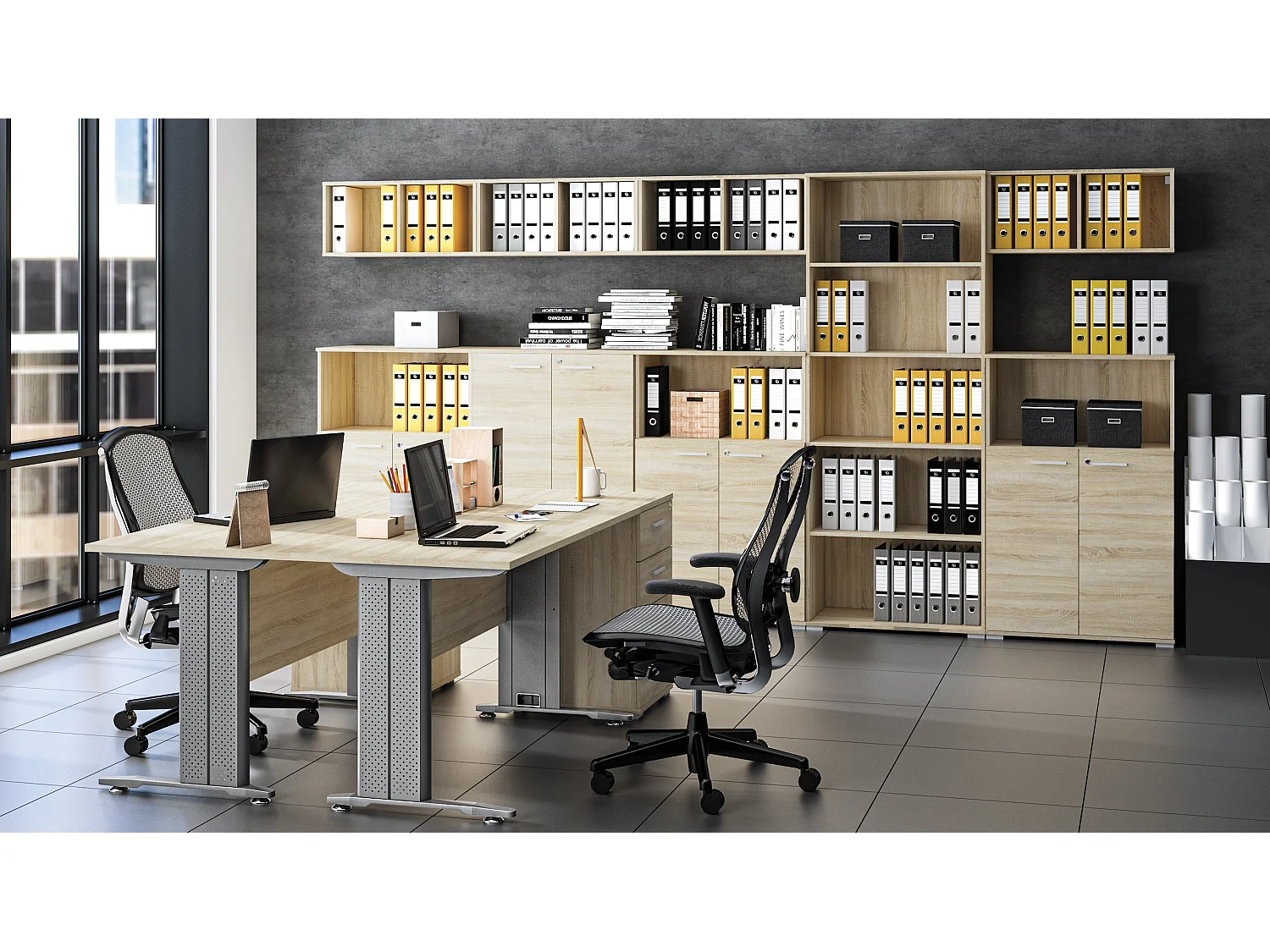 BÜCHERREGAL Optimal Sonoma Eiche hell 43 / 41 / 204cm