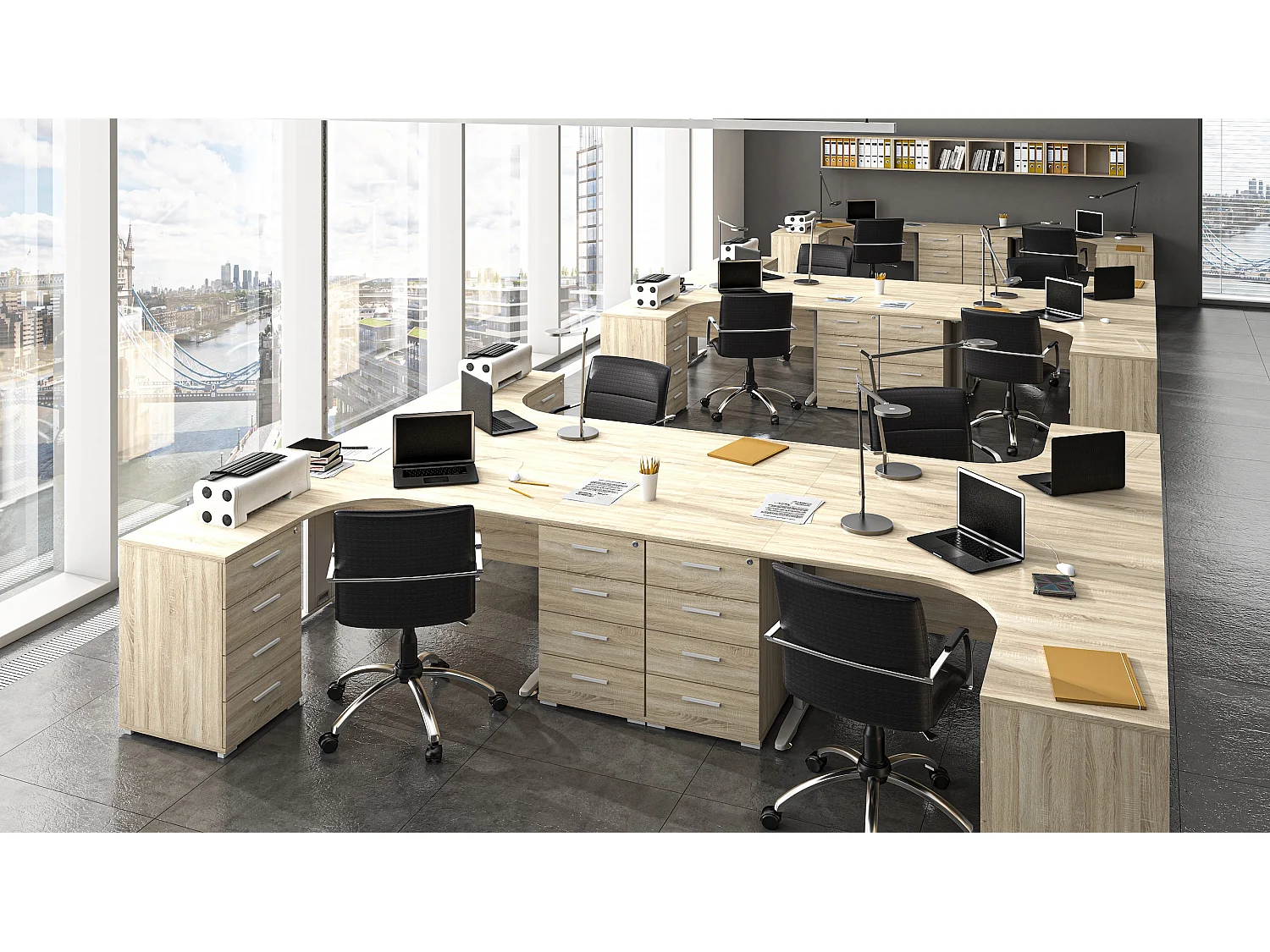 BÜCHERREGAL Optimal Sonoma Eiche hell 43 / 41 / 204cm