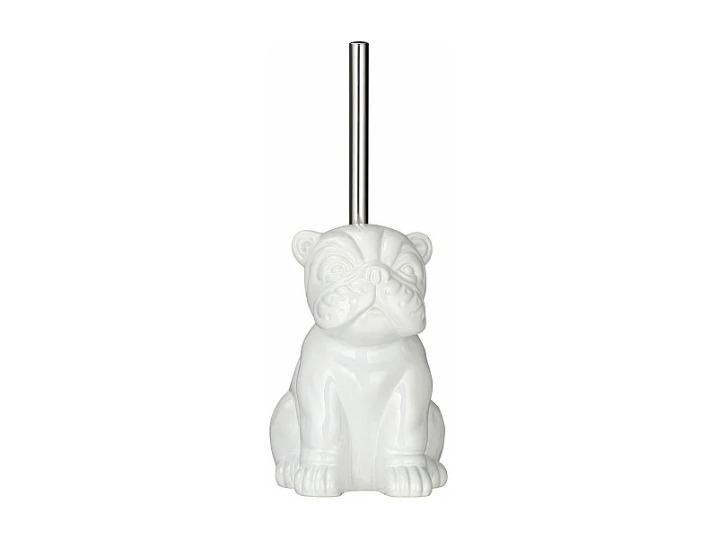 Brosse WC en céramique - Bulldog - Blanc