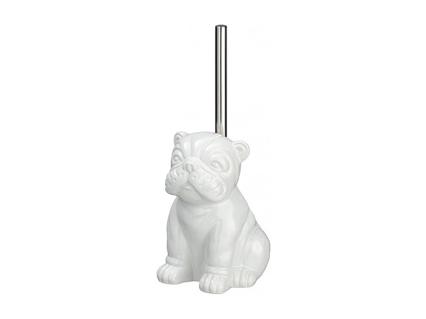 Brosse WC en céramique - Bulldog - Blanc