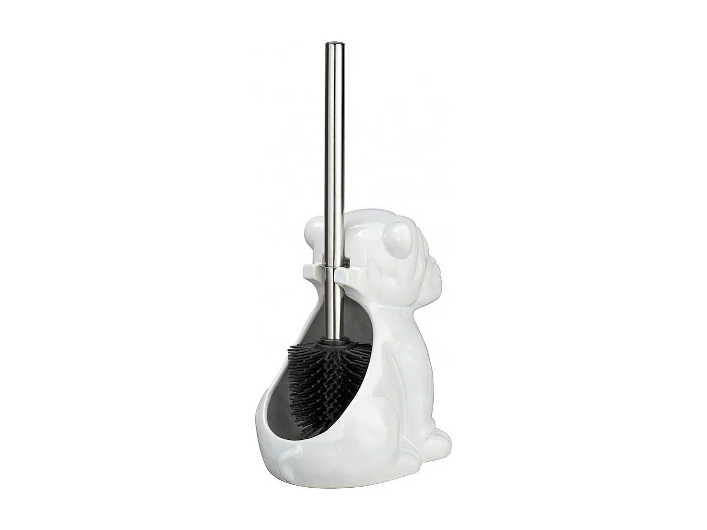 Brosse WC en céramique - Bulldog - Blanc
