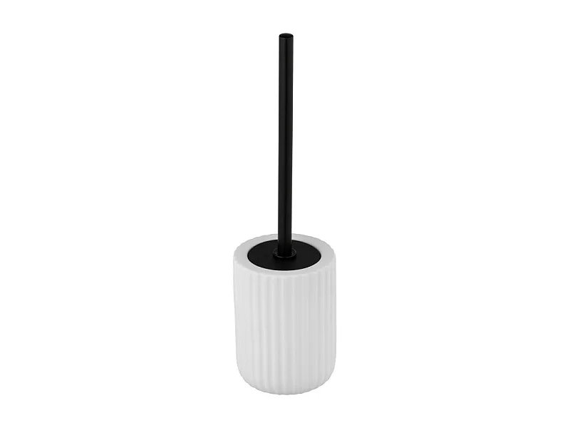Brosse WC avec support en céramique "Belluno" - Blanc - H 42 cm