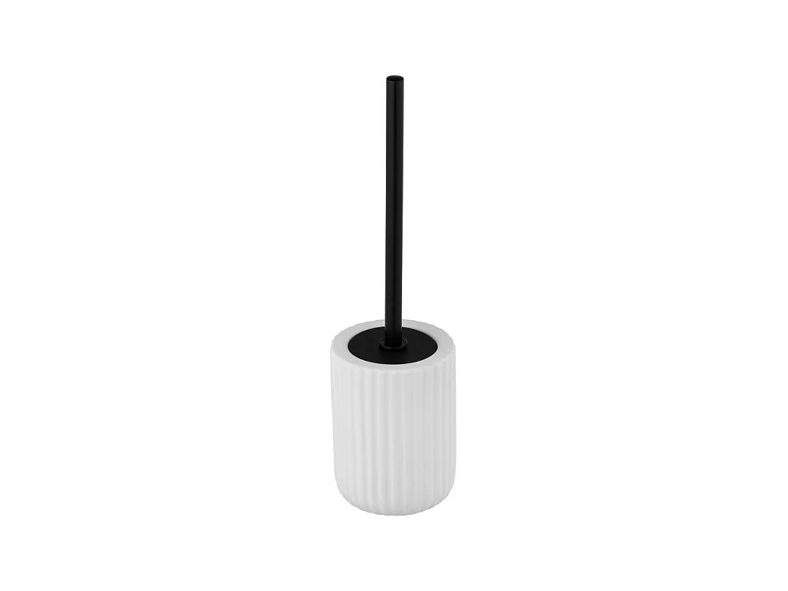 Brosse WC avec support en céramique "Belluno" - Blanc - H 42 cm