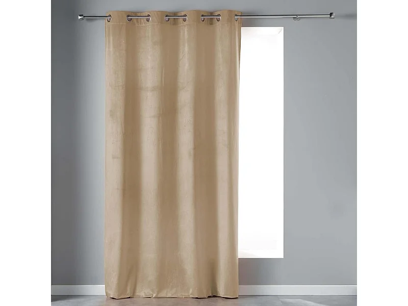 Rideau à Œillets "Velvetine" 140x240cm Sable