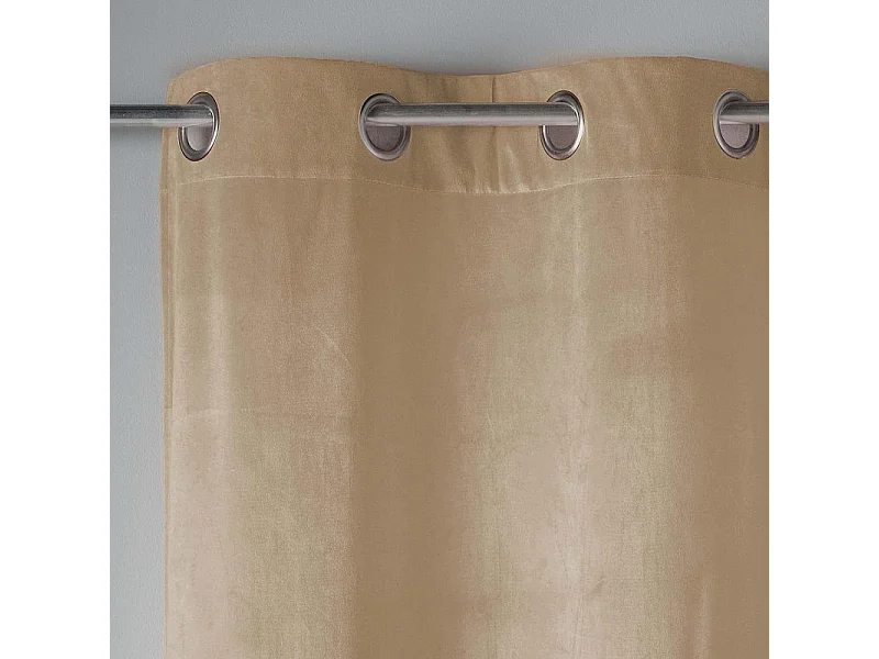Rideau à Œillets "Velvetine" 140x240cm Sable