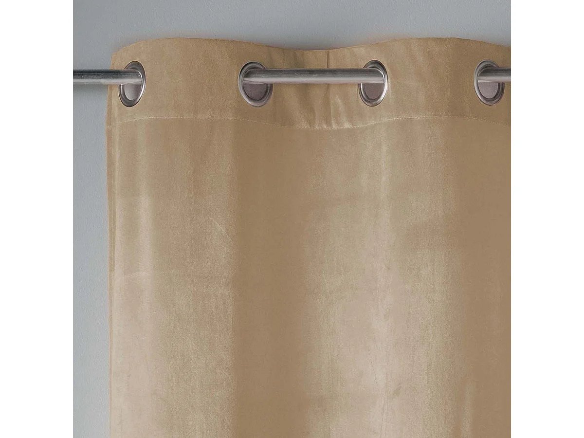 Rideau à Œillets "Velvetine" 140x240cm Sable
