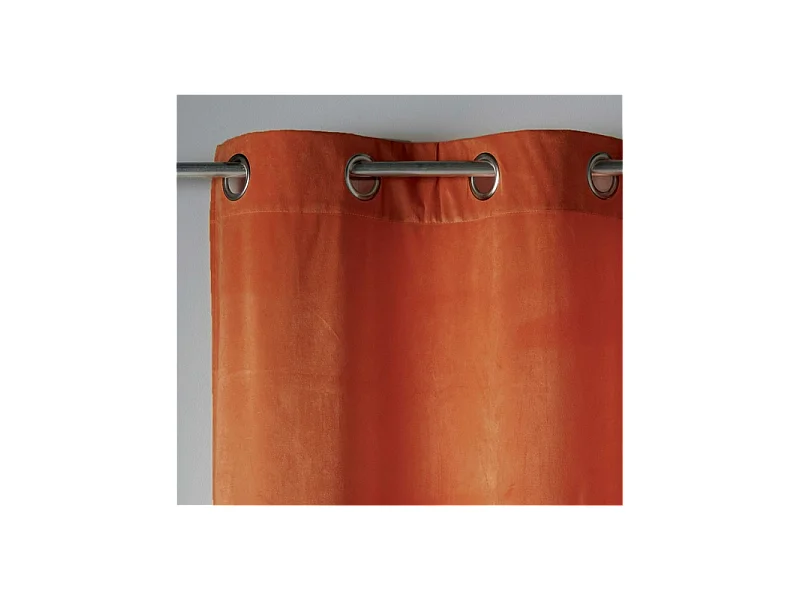 Rideau à Œillets "Velvetine" 140x240cm Terracotta