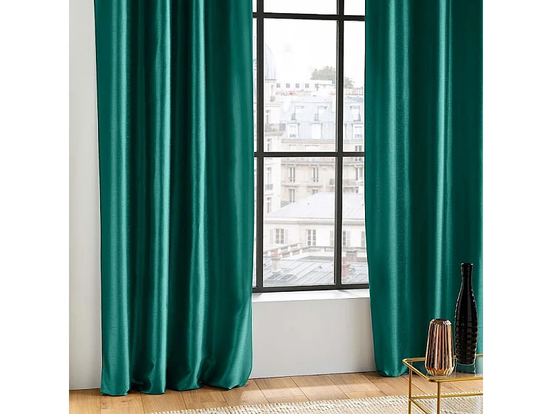 Rideau à Œillets "Shana" 140x240cm Émeraude