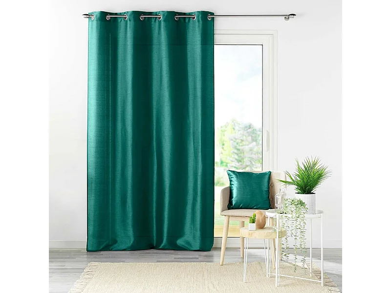 Rideau à Œillets "Shana" 140x240cm Émeraude