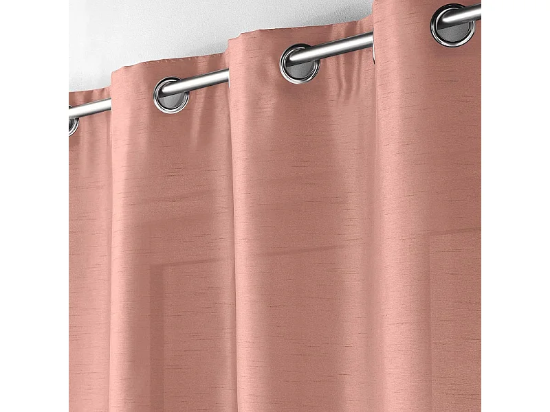 Rideau à Œillets "Shana" 140x240cm Rose Poudré