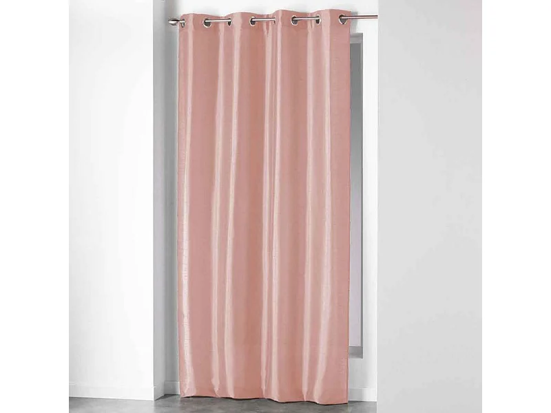 Rideau à Œillets "Shana" 140x240cm Rose Poudré