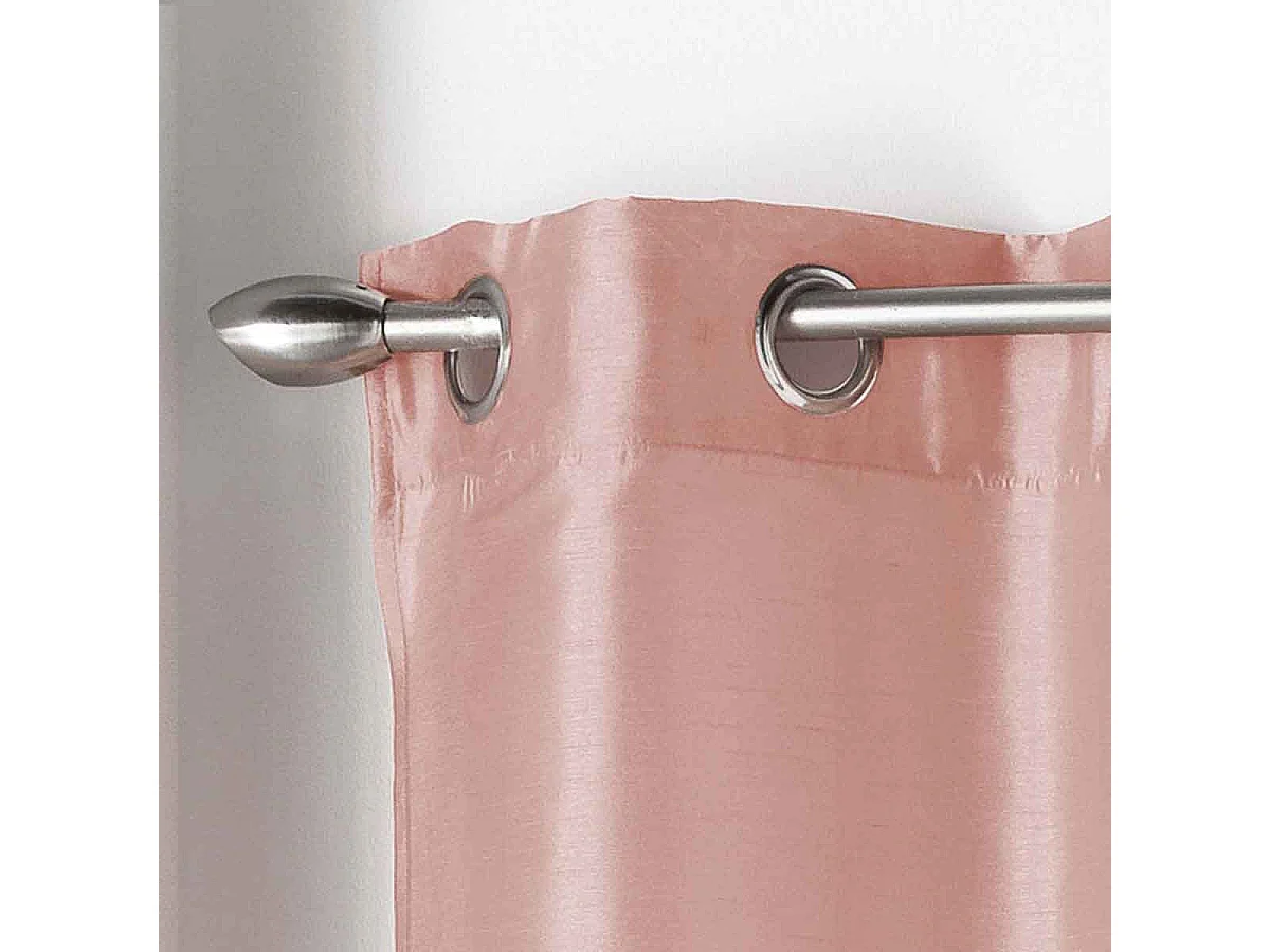 Rideau à Œillets "Shana" 140x240cm Rose Poudré