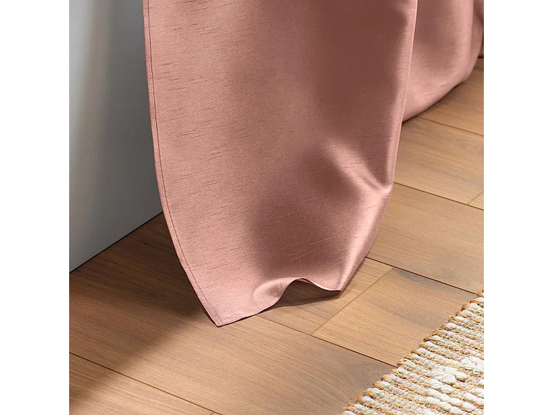 Rideau à Œillets "Shana" 140x240cm Rose Poudré