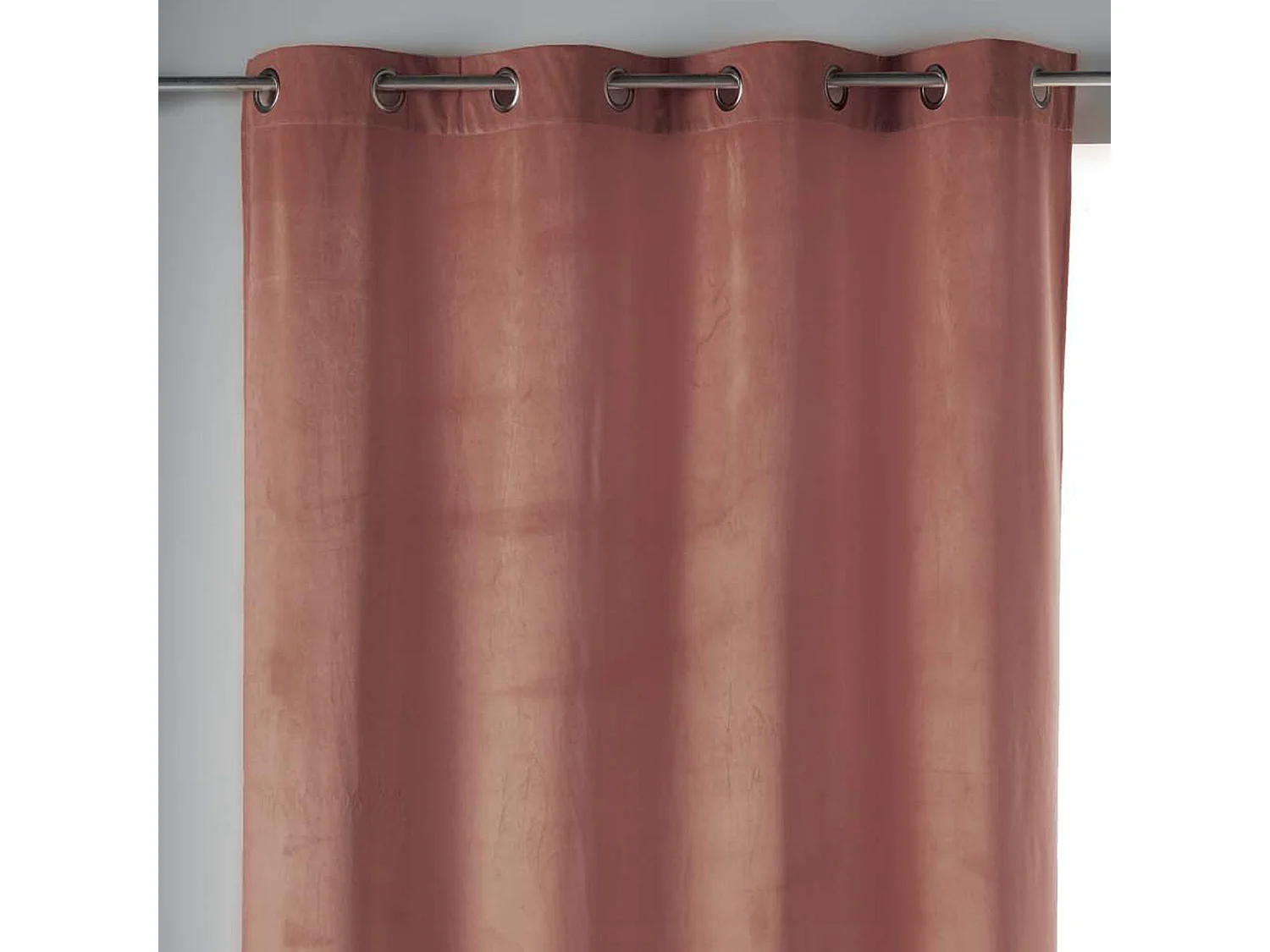 Rideau à Œillets "Velvetine" 140x240cm Rose