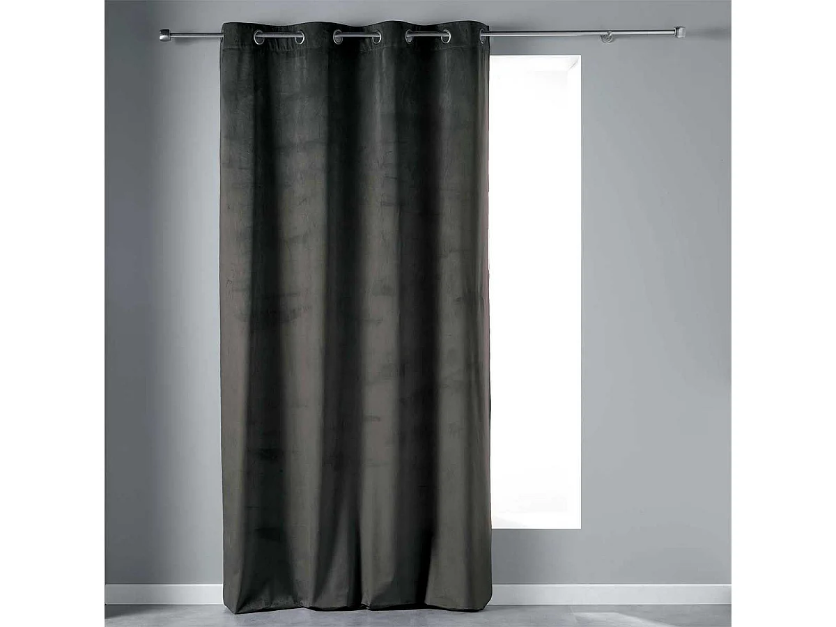 Rideau à Œillets "Velvetine" 140x240cm Anthracite