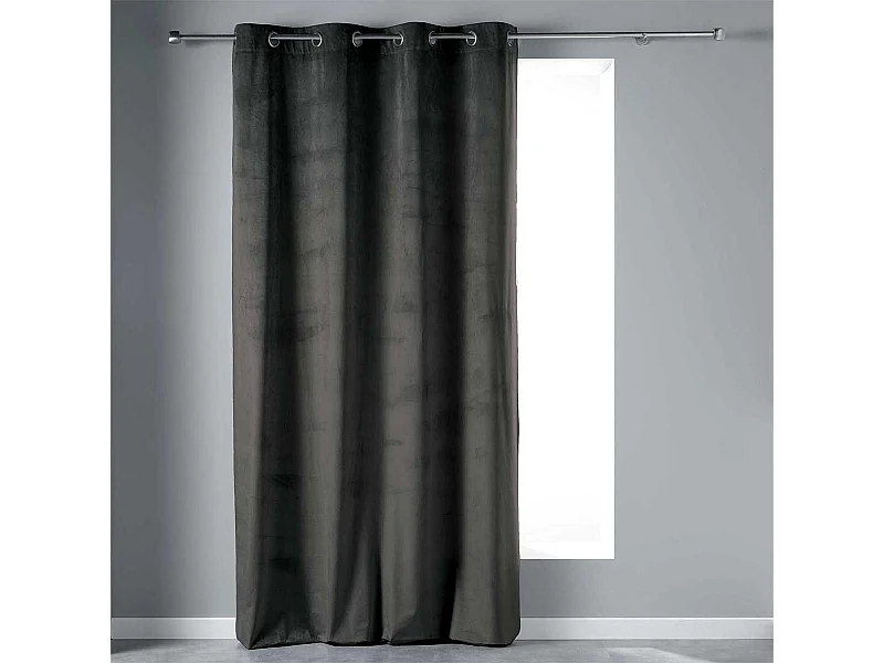 Rideau à Œillets "Velvetine" 140x240cm Anthracite