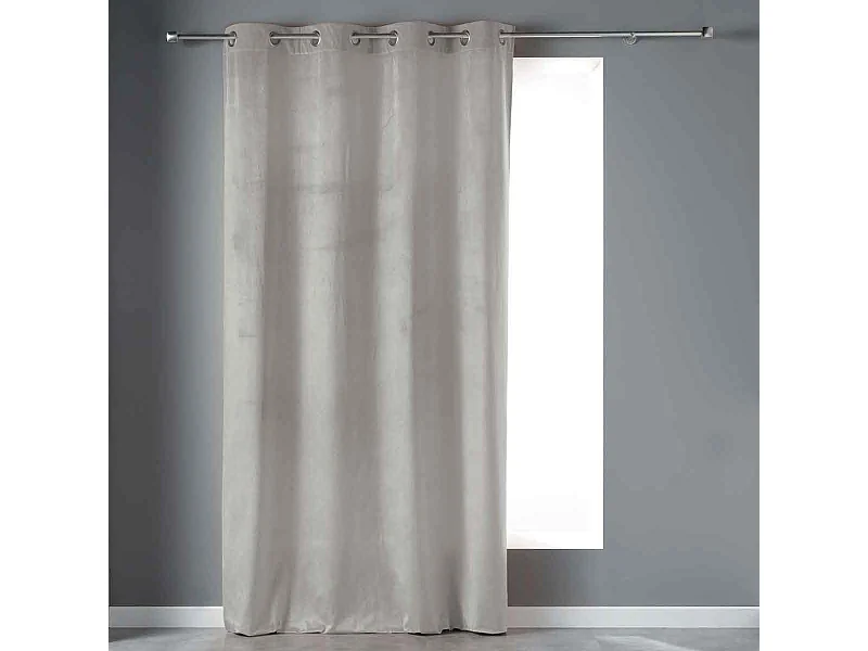 Rideau à Œillets "Velvetine" 140x240cm Gris