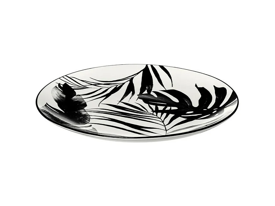 Service de Table 18 Pièces "Palme" 26cm Noir