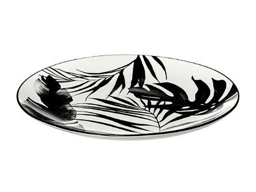 Service de Table 18 Pièces "Palme" 26cm Noir
