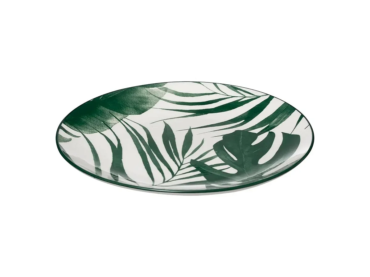 Service de Table 18 Pièces "Palme" 26cm Vert