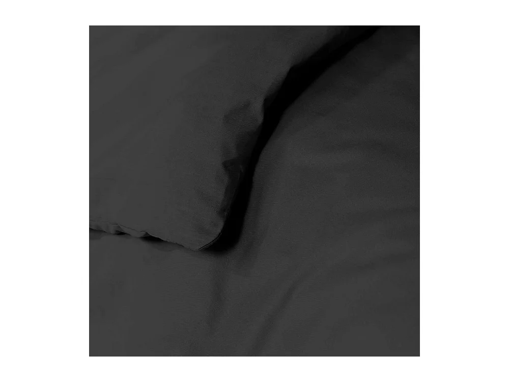 Bettbezug "Lina" Schwarz 220x240cm Baumwolle 100% Zertifiziert Oeko-Tex