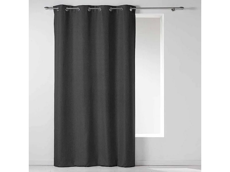 Rideau à Œillets "Newton" 140x260cm Charbon