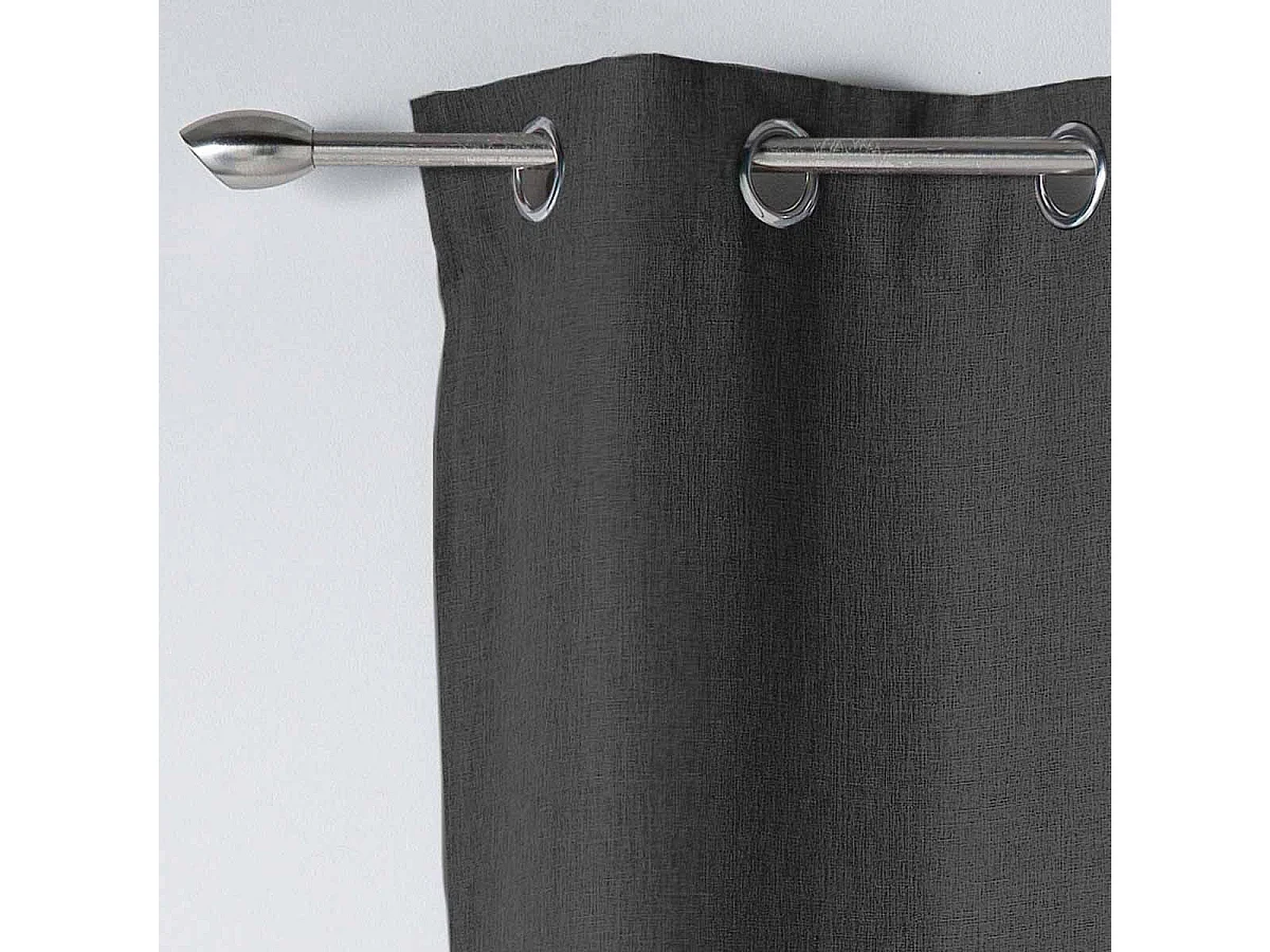 Rideau à Œillets "Newton" 140x260cm Charbon