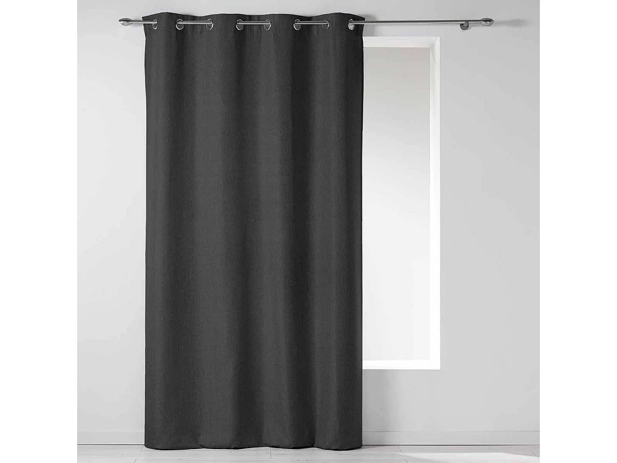 Rideau à Œillets "Newton" 140x260cm Charbon