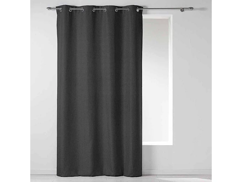 Rideau à Œillets "Newton" 140x260cm Charbon