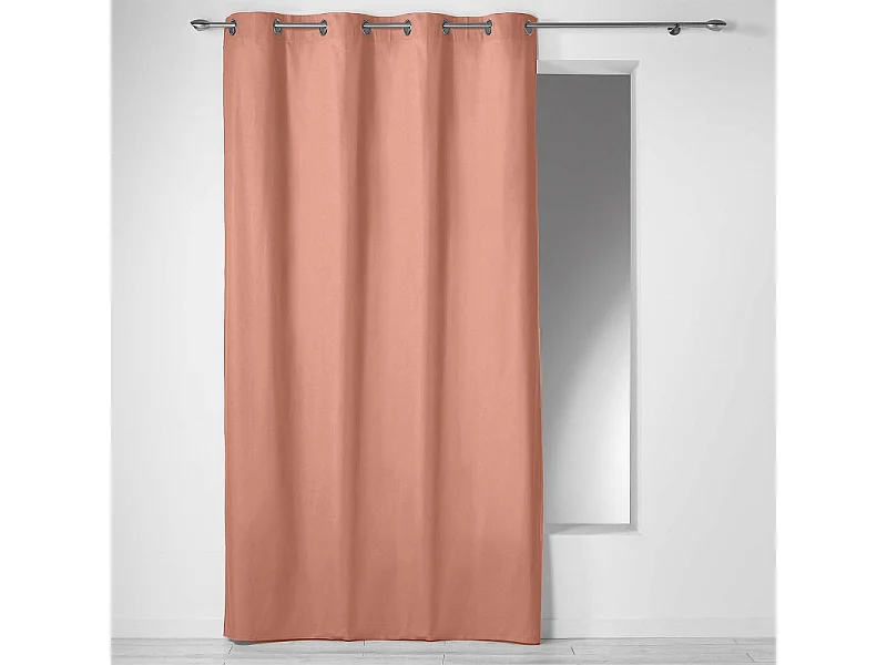 Rideau à Œillets "Panama" 140x240cm Rose Poudré