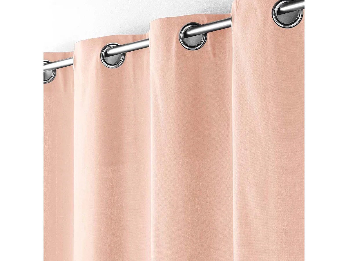 Rideau à Œillets "Panama" 140x240cm Rose Poudré
