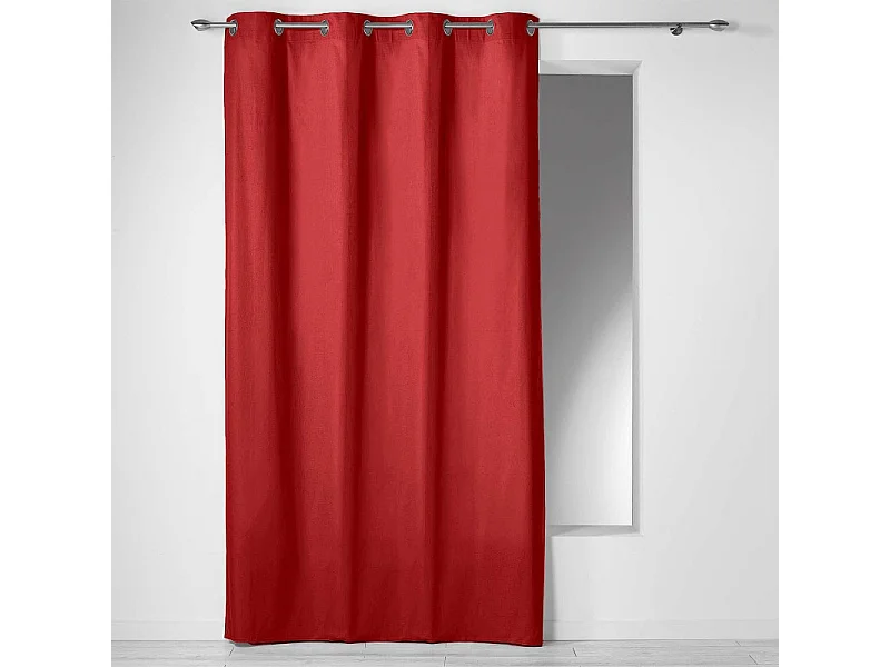 Rideau à Oeillets "Panama" 140x240cm Rouge