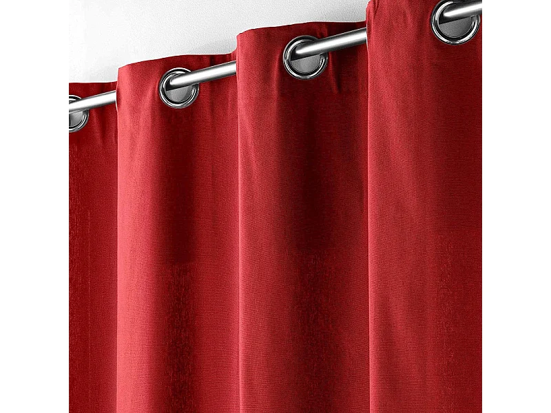 Rideau à Oeillets "Panama" 140x240cm Rouge