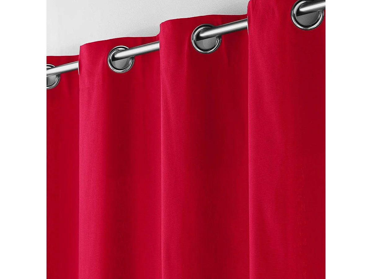Rideau à Oeillets "Panama" 140x240cm Rouge