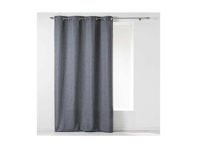 Rideau à Oeillets "Newton" 140x260cm Gris Anthracite