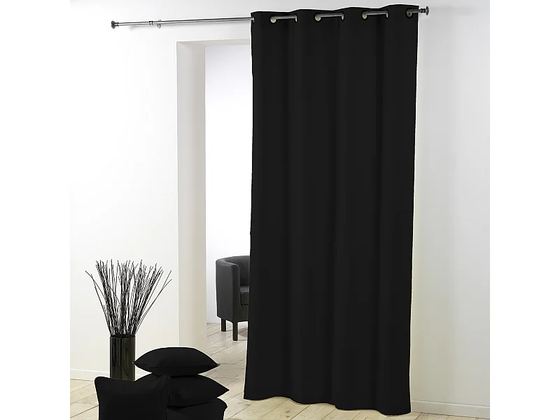 Cortina esencial lisa con ollaos