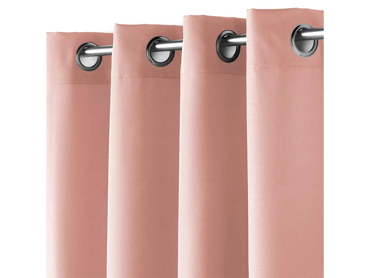 Rideau à Œillets "Essentiel" 140x280cm Rose Poudré