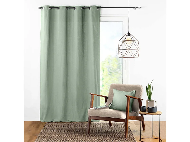 Rideau à Œillets "Panama" 140x240cm Sauge