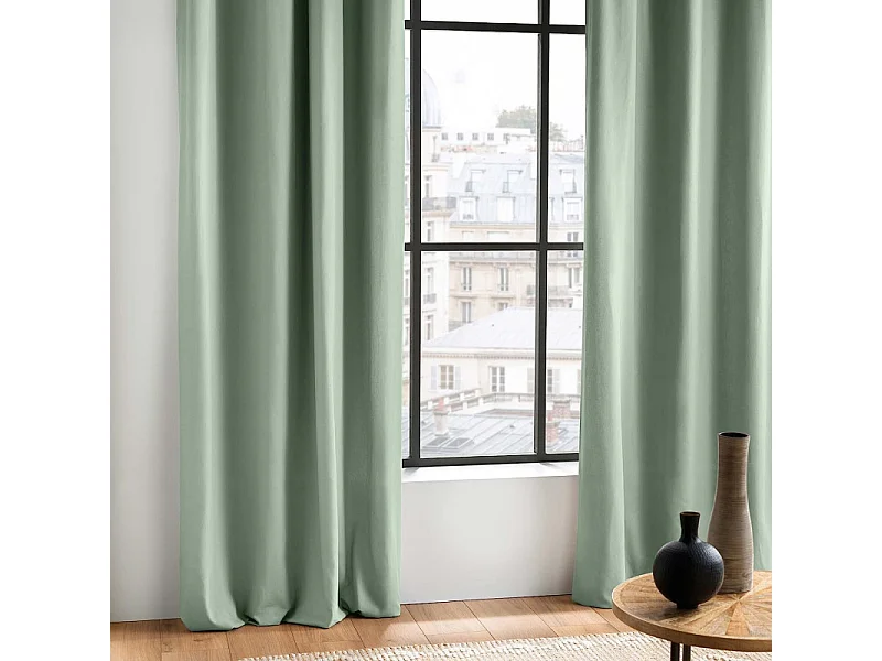 Rideau à Œillets "Panama" 140x240cm Sauge