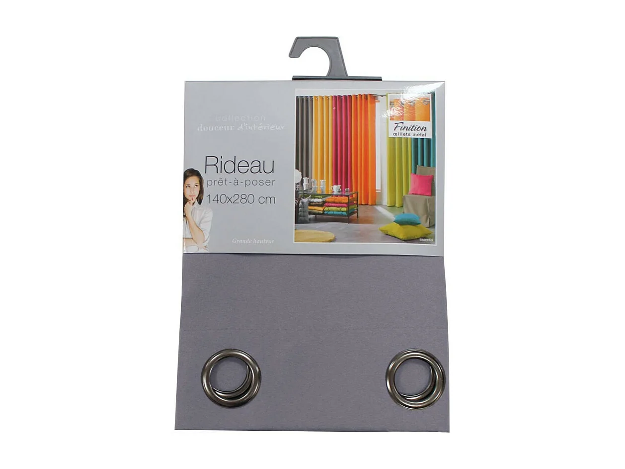 Rideau à Oeillets "Essentiel" 140x280cm Béton