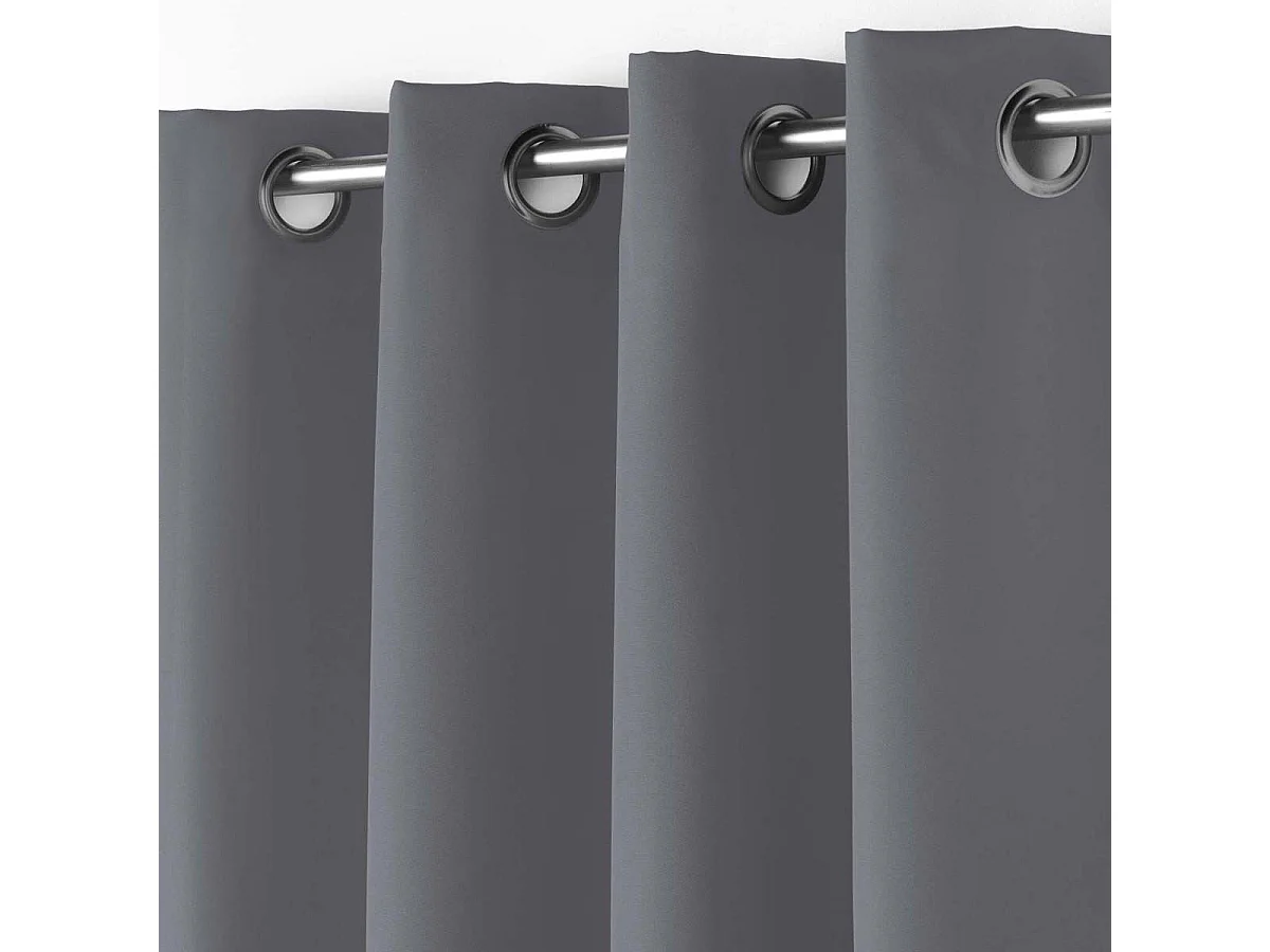 Rideau à Oeillets "Essentiel" 140x280cm Béton